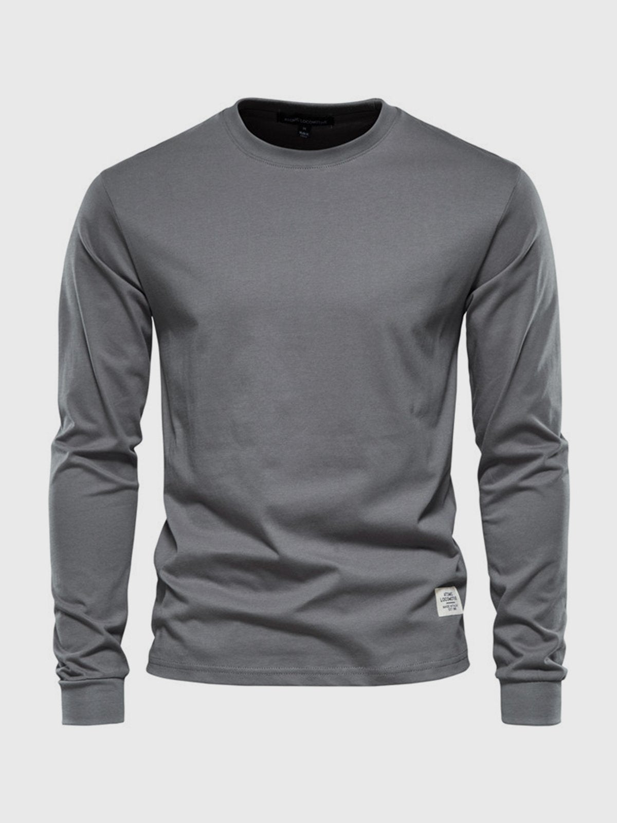 Manuel | Camiseta de manga larga de hombre - Gris Oscuro