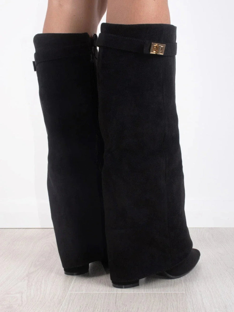 Manuela | Botas altas de ante con tacón - foto 9