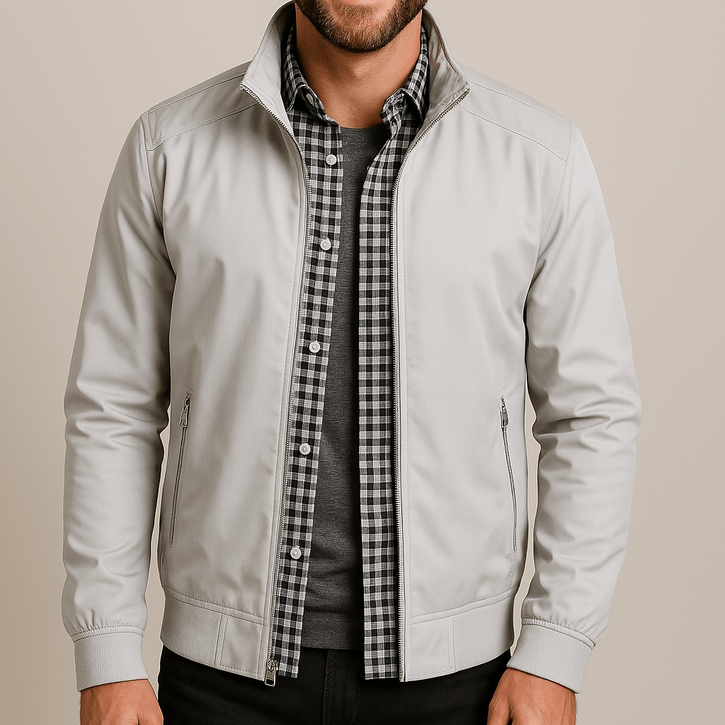 Marc | Cortavientos de hombre con cuello alto - Gris