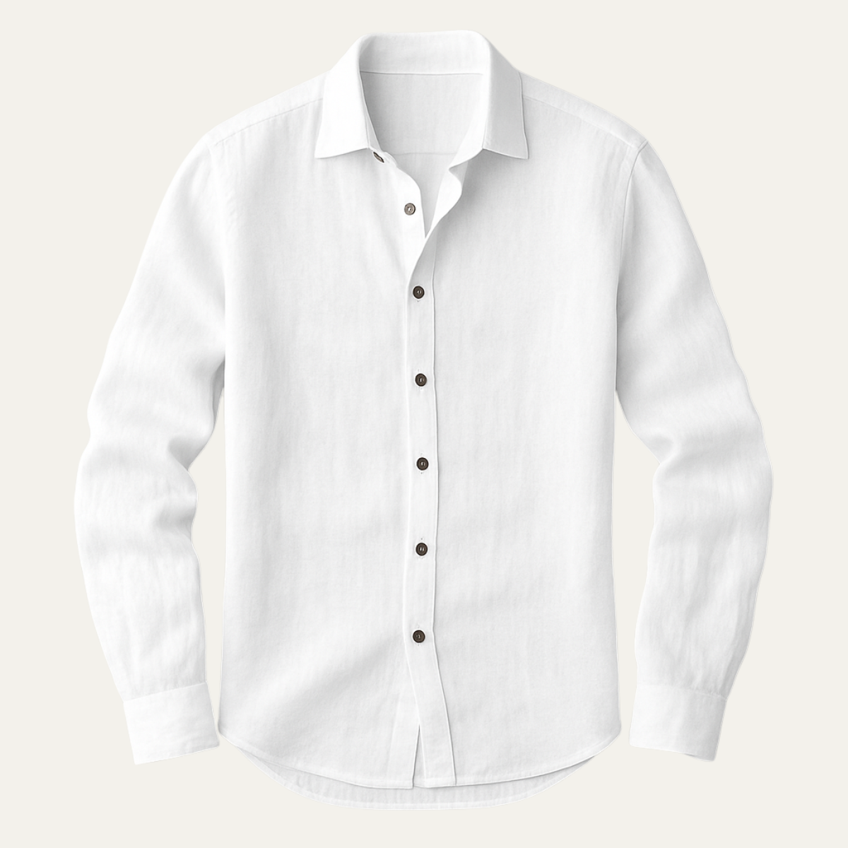 Marcos | Camisa de lino de hombre de corte holgado - Blanco