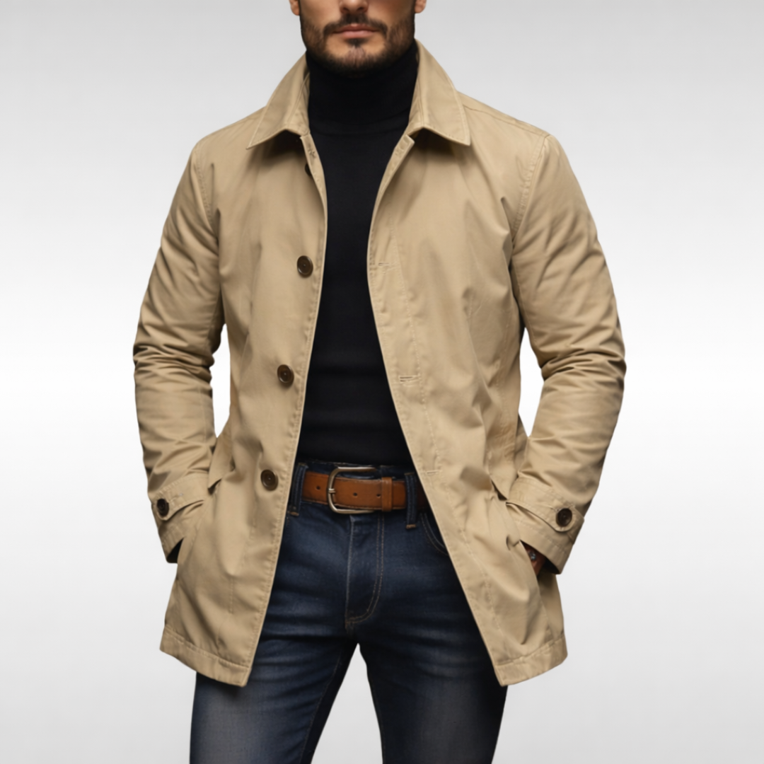 Melchor | Chaquetón de hombre con forro acolchado, gris - Beige