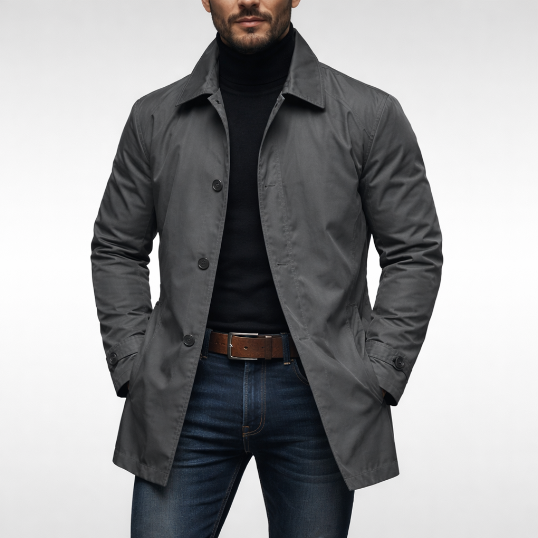Melchor | Chaquetón de hombre con forro acolchado, gris - Gris