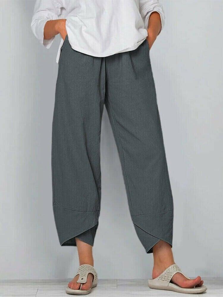 Natalia | Pantalón ancho de mujer de tiro alto - view 12