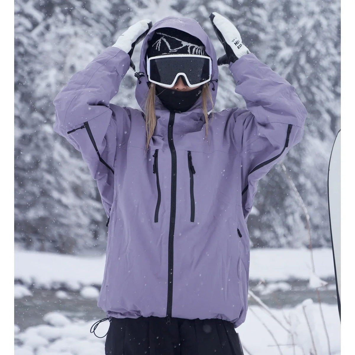 Noa | Chaqueta de esquí de mujer con capucha - Morado