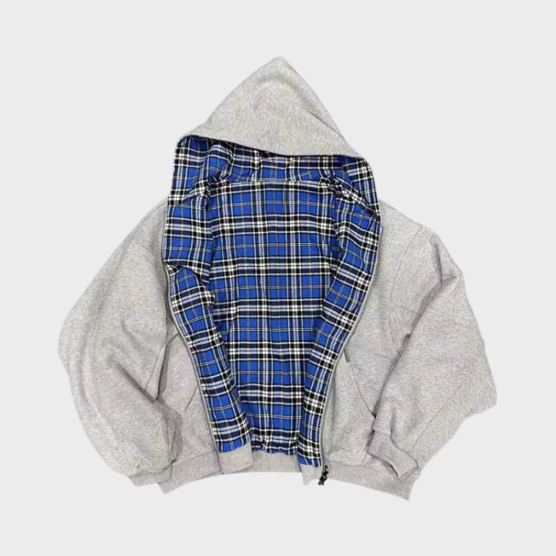 Orlando | Sudadera con capucha de hombre oversize reversible con cremallera - foto 10