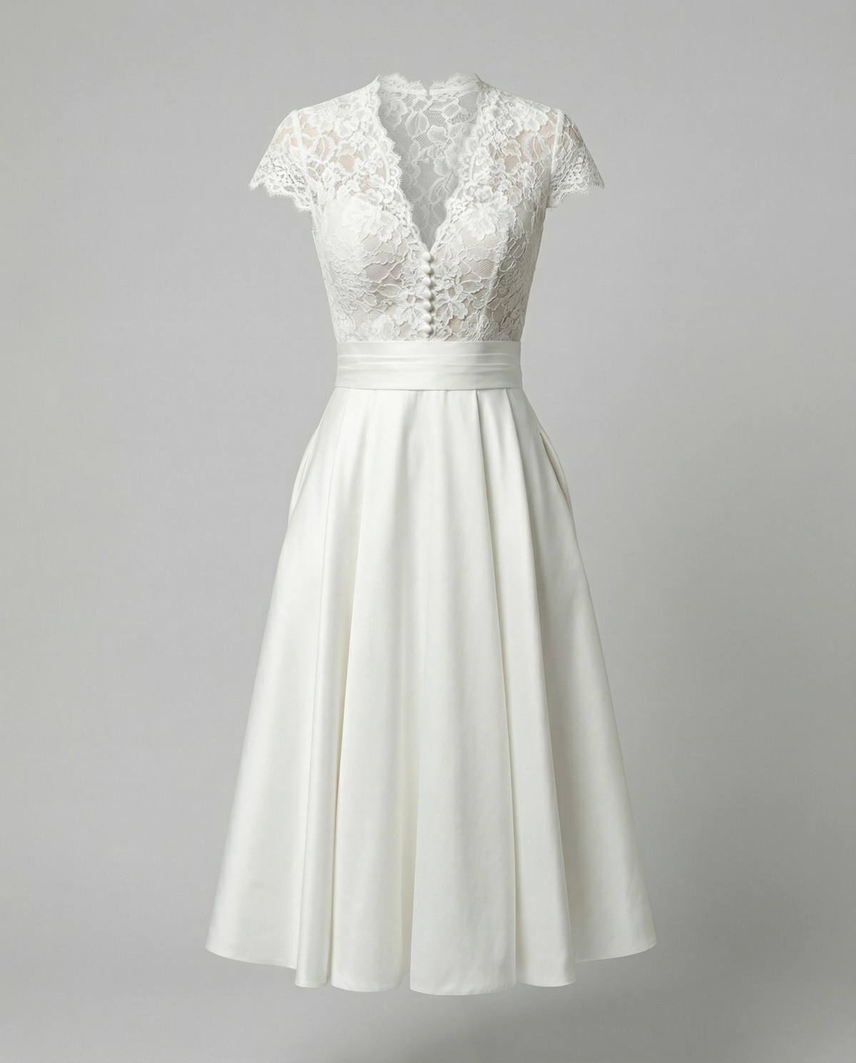 Rosario | Vestido de novia midi de encaje - foto 4