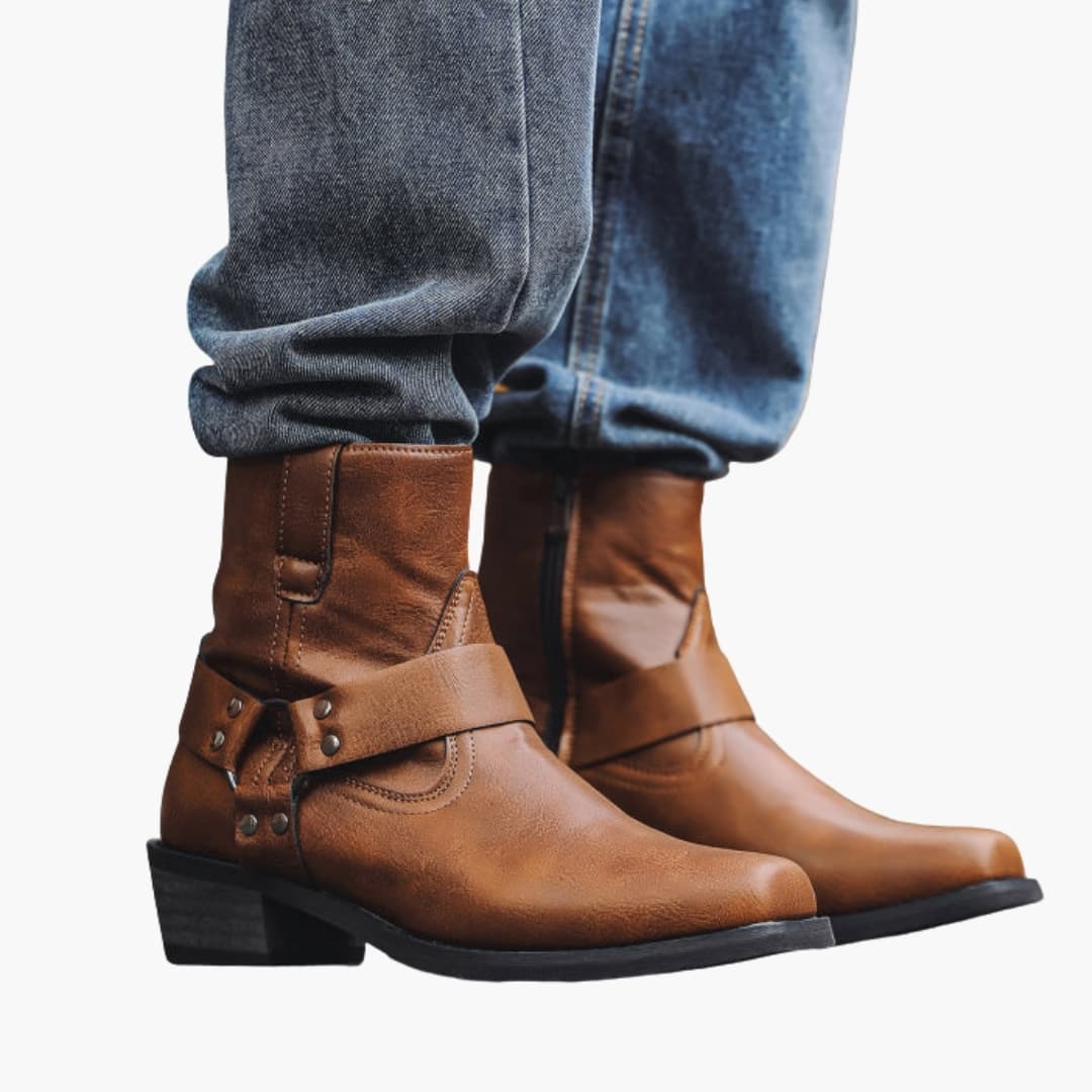 Sabino | Botines de hombre con tacón bajo - Marrón