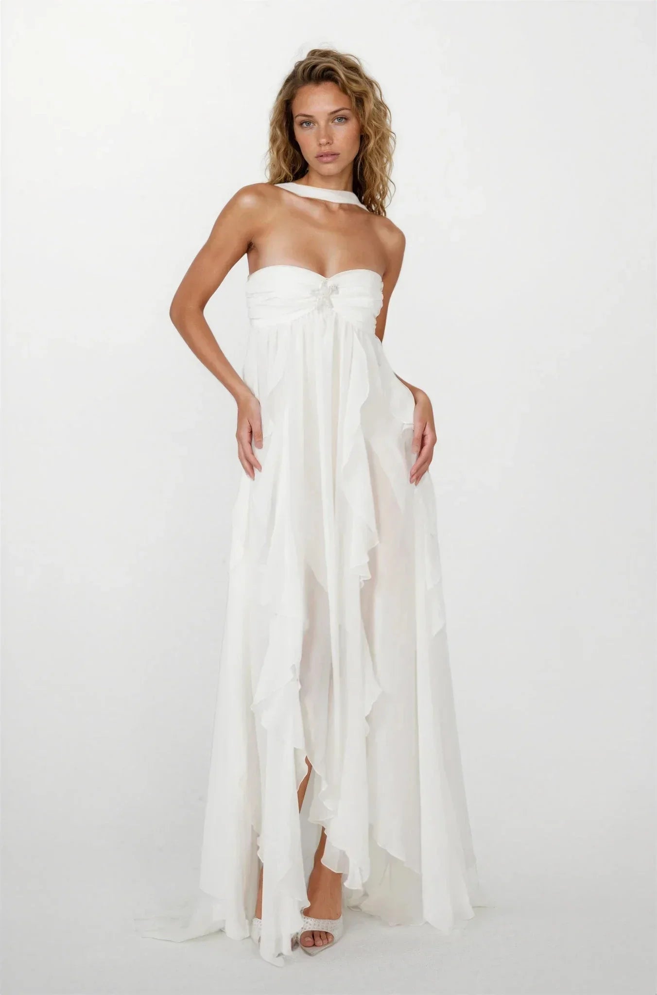 Sofía | Vestido largo de mujer con volantes - view 13