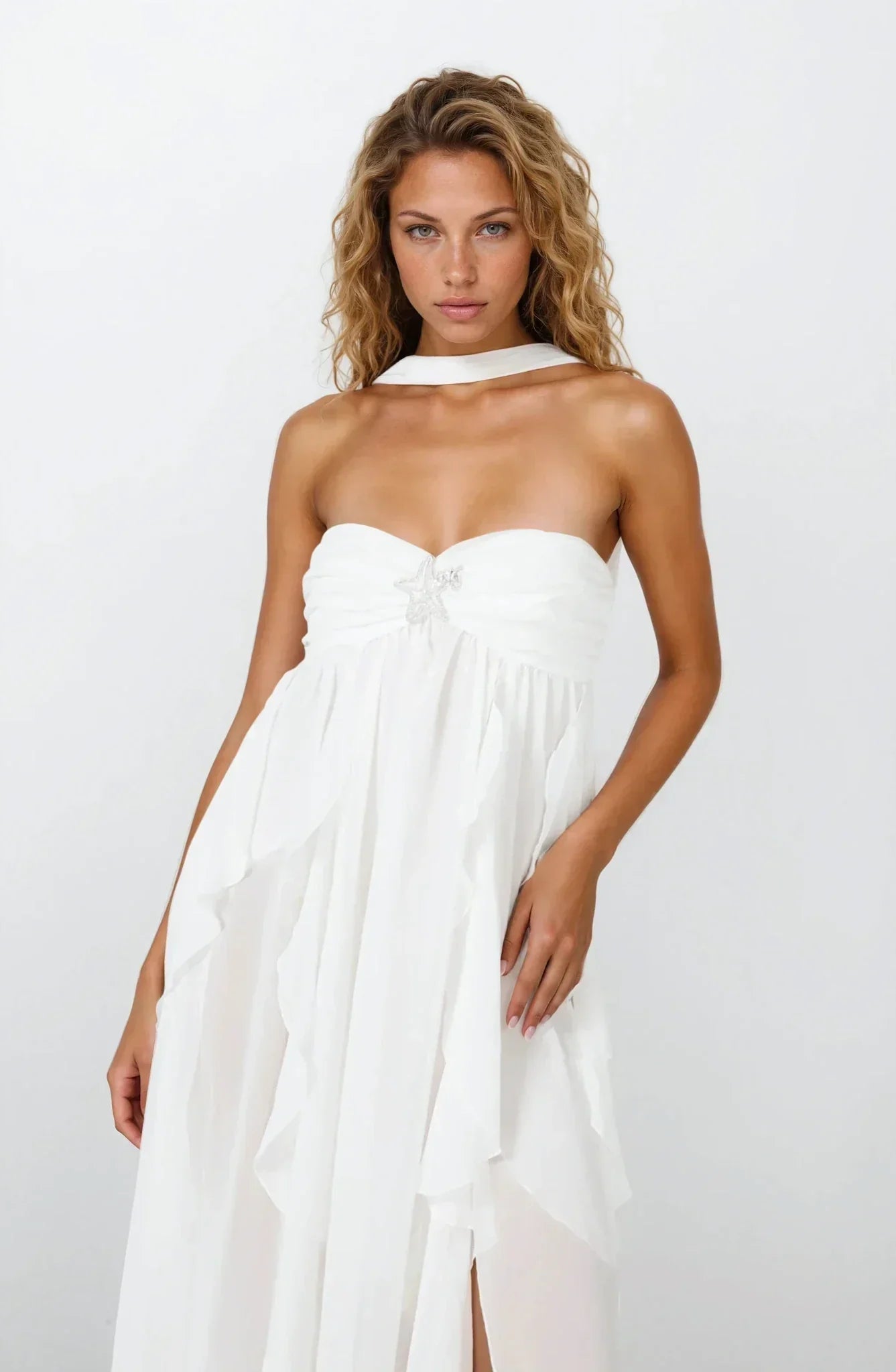 Sofía | Vestido largo de mujer con volantes - view 14