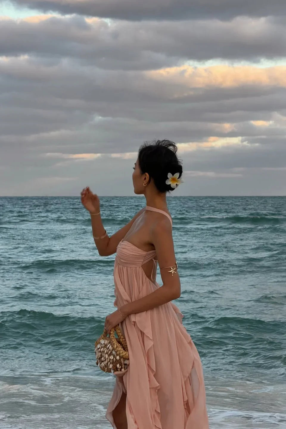 Sofía | Vestido largo de mujer con volantes - view 4