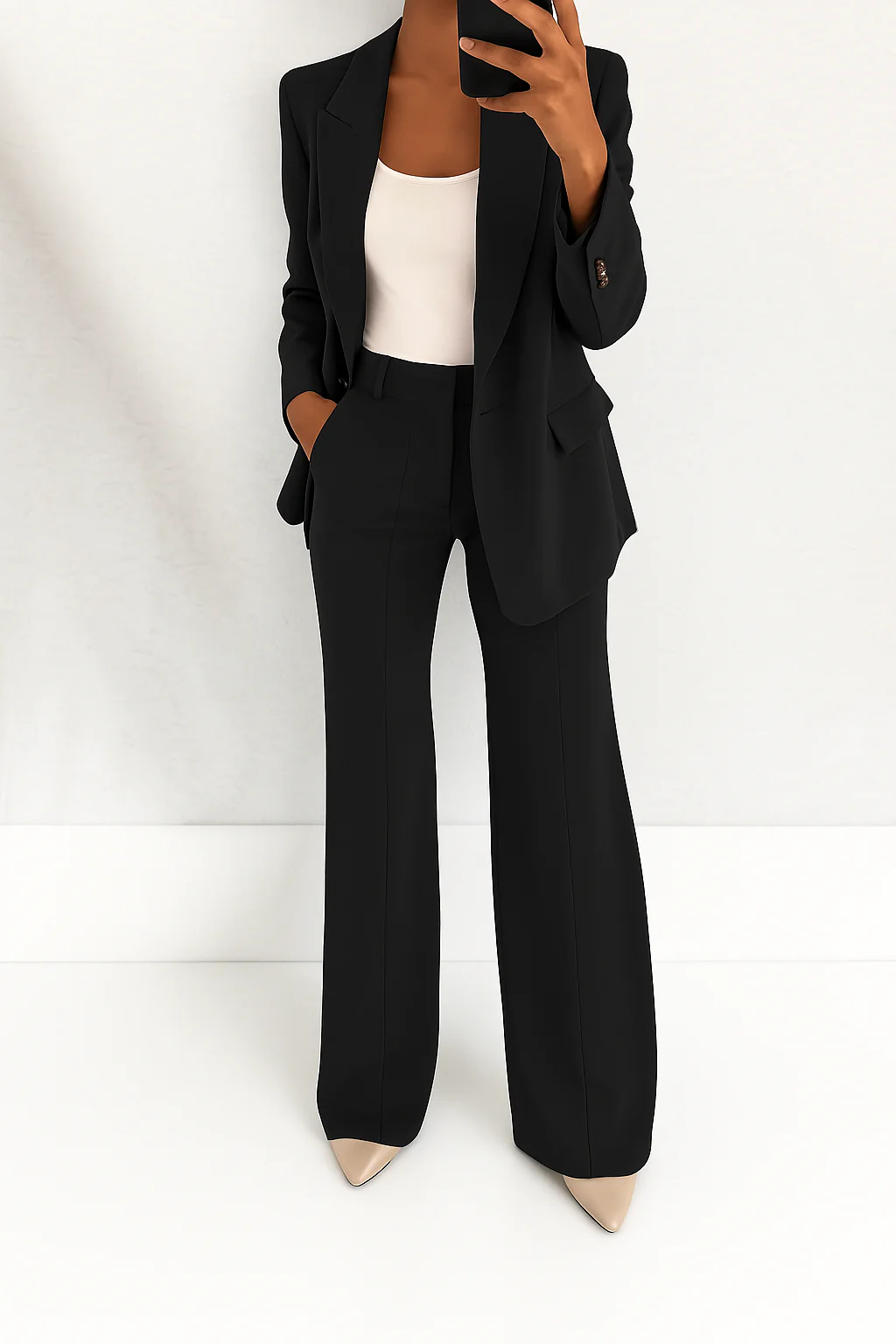 Tania | Traje de chaqueta y pantalón de mujer - Negro