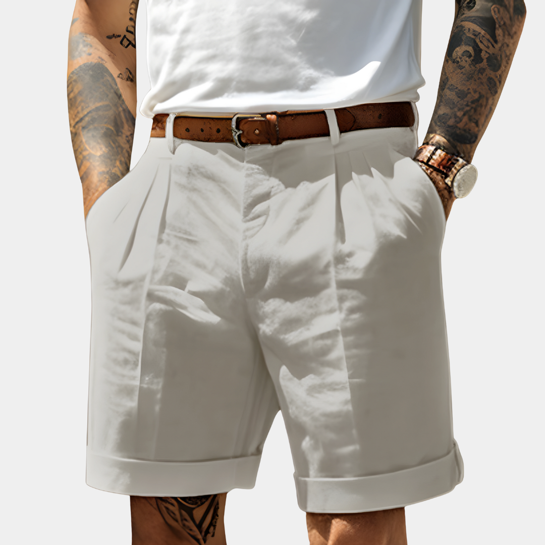 Vicente | Bermudas de hombre de algodón elegantes - Gris