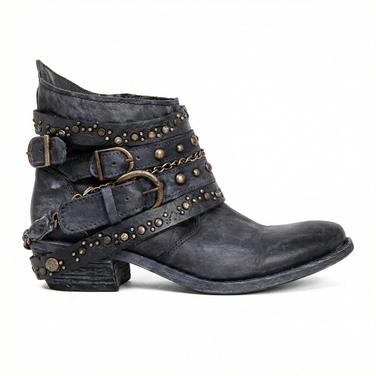 Violeta | Botines de mujer con tachuelas y cadena - foto 10