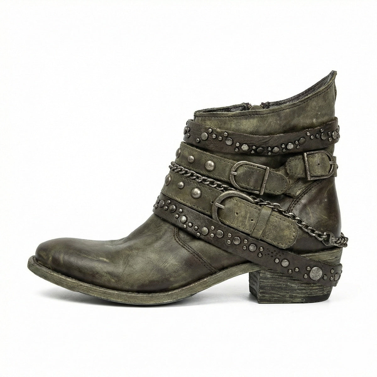 Violeta | Botines de mujer con tachuelas y cadena - foto 13