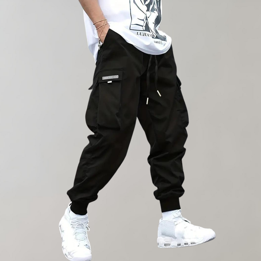 Yago | Pantalón cargo jogger de hombre - Negro